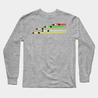 Vintage Racing Mask Pattern Long Sleeve T-Shirt